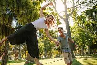 Initiation à la slackline