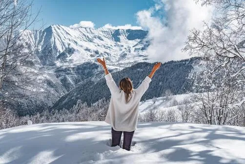 La boucle du Plan Chaud depuis le Corbier, en hiver