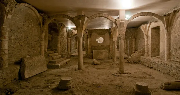 The crypt of the Saint-Jean-Baptiste Cathedral