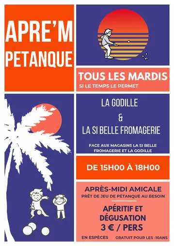 Apre'M Pétanque avec La Godille, La Si Belle Fromagerie et La Bouille_Le Corbier