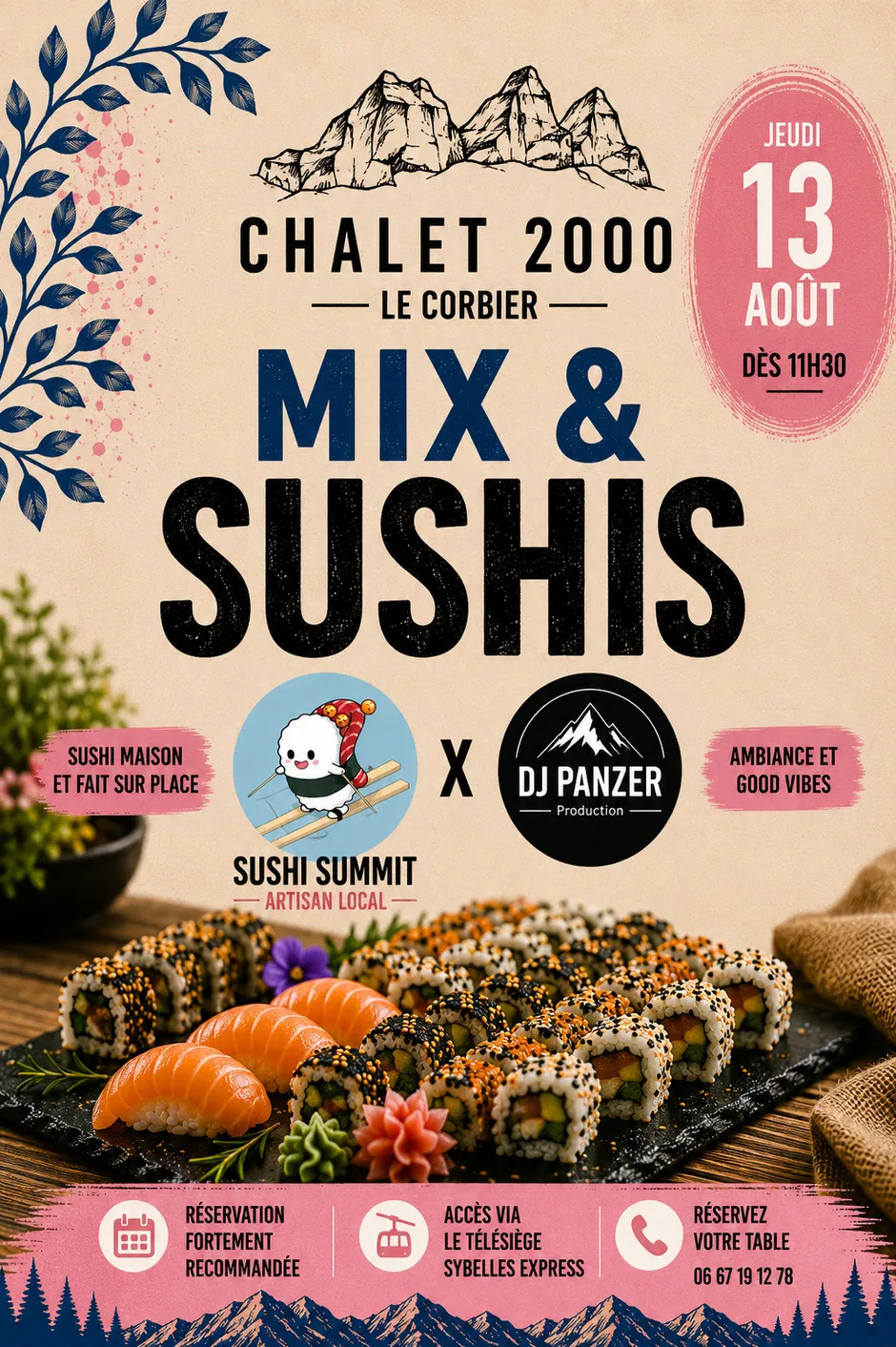 © Journée Mix & sushis au Chalet 2000_Le Corbier - Office de Tourisme Le Corbier