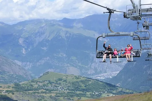 Sybelles Express chairlift for pedestrians