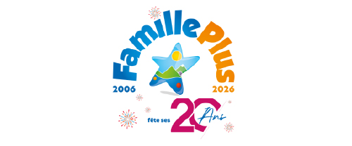 Logo Famille Plus 20 ans redimensionné pour le footer